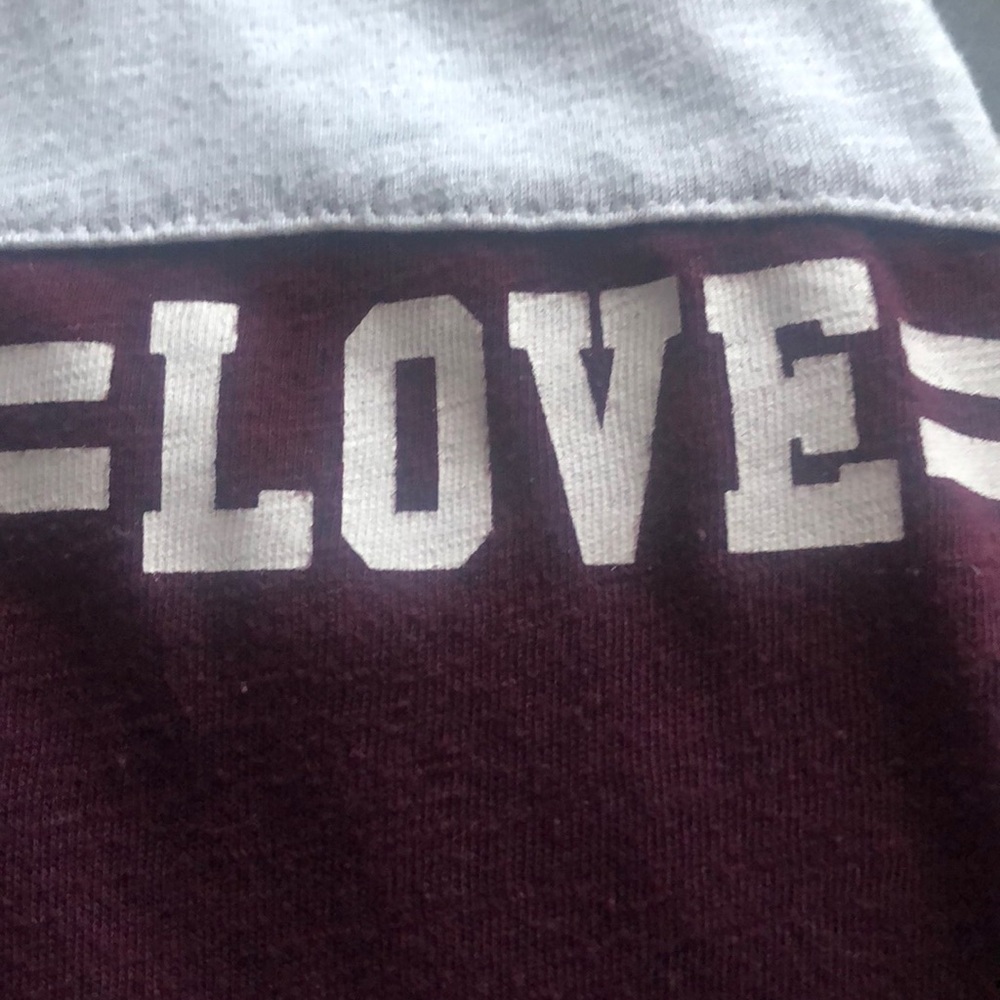 Burgundy love shirt